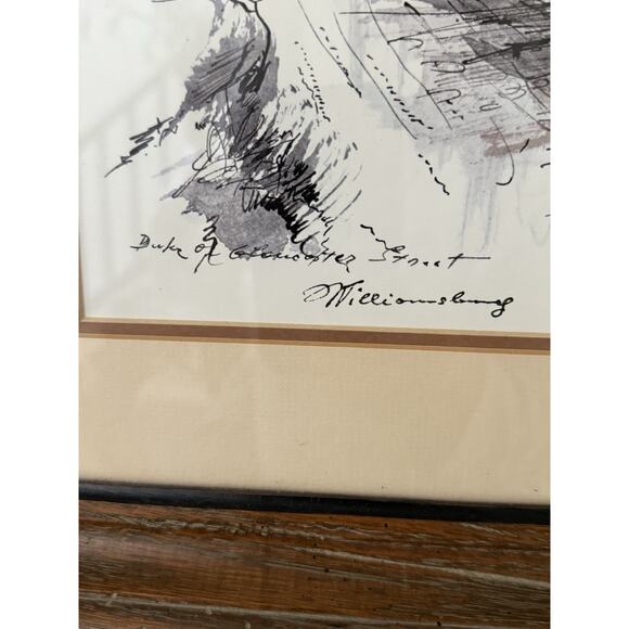 James Haymson Williamsburg Watercolor Print Govenor’s Palace Wood Frame Colonial - Picture 5 of 10